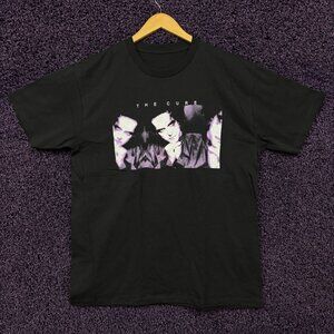 The Cure Robert Smith Blurry Poster New Wave Band T-Shirt L